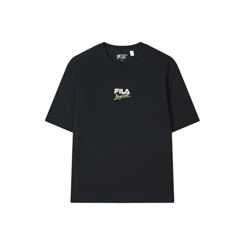 FILA X Magic Stick Joint Series Глубокий черный Унисекс Футболка