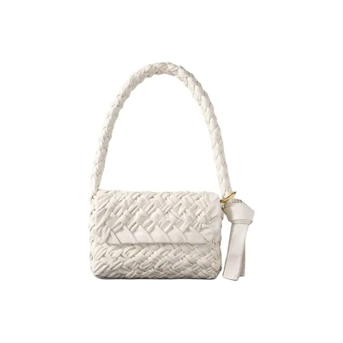 Bottega Veneta Kalimero Cittàh Телячья кожа Сумка через плечо Стандартная Женская Экрю