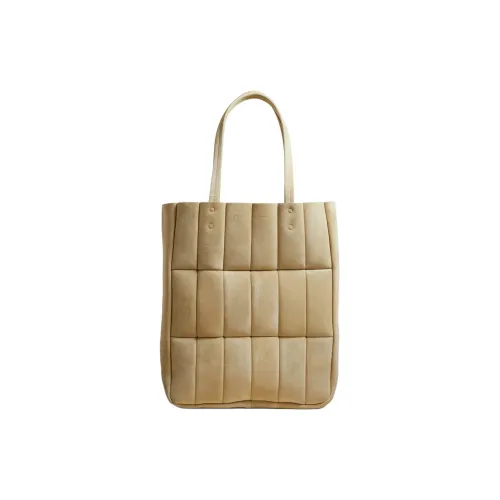 KHAITE Телячья кожа Тоут Сумка Сумка для покупок Сумка Женская Бежевая