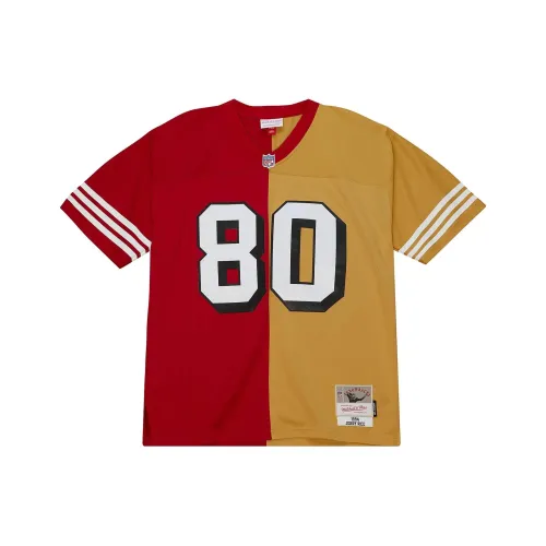 Mitchell Ness Оранжево-красные Унисекс Футболки