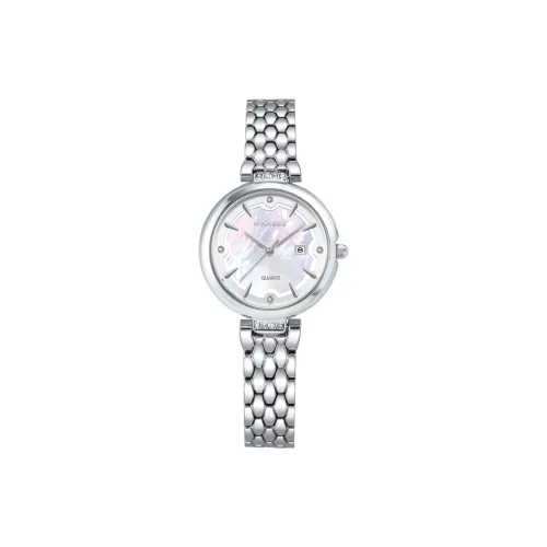 MXXSEE Коробка Greeting Card Writing Service Кварцевый механизм Стальной ремешок Часы Женские часы Белый циферблат