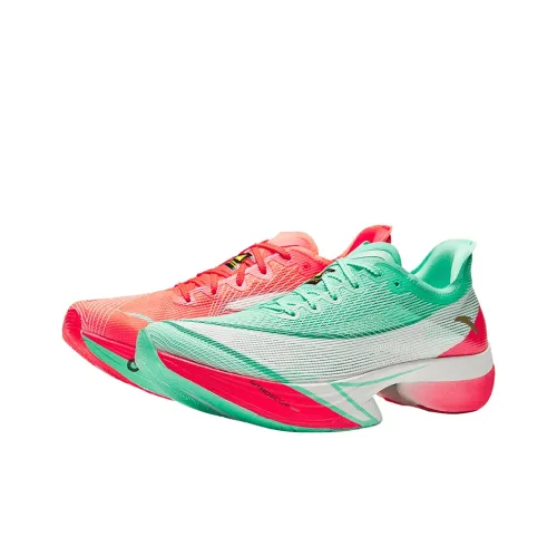 ANTA C10 Pro Slip-Resistant и Дышащий Низкий Топ Беговые кроссовки Мужские Красный Зеленый Несовпадающие