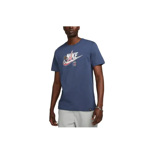 Nike Blue Men's T-Shirts Найк Синий Мужские Футболки
