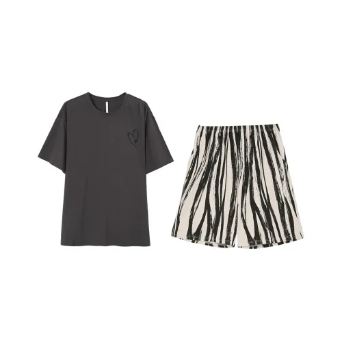 Aannsfam Пижамный комплект Мужской Кит Серый