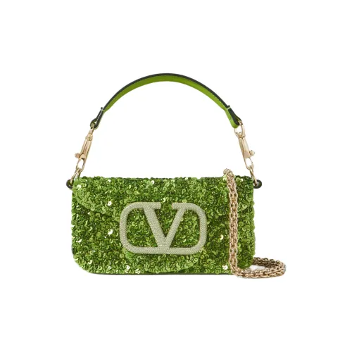 Valentino LocòVlogo Lambskin Сумка через плечо Сумка Маленькая Женская Бирюзовая