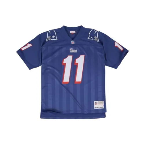 Mitchell Ness Blue Men's T-Shirts Mitchell Ness Синие Мужские Футболки