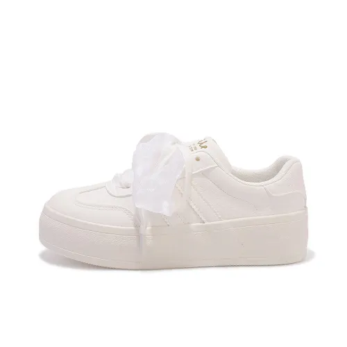 Shen Linsen Slip-resistant Abrasion-resistant Low-top Skateboard Shoes Women's Beige Шен Линсен Противоскользящие Износостойкие Низкие Кеды для Скейтбординга Женские Бежевые