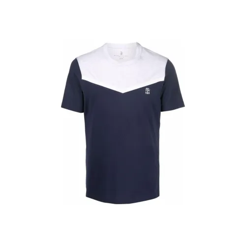 BRUNELLO CUCINELLI Синий Мужской T-Рубашки