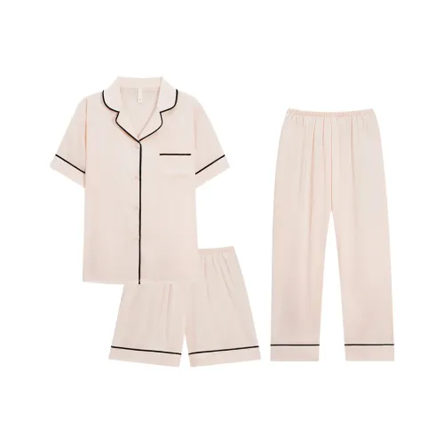 XIAFENYAN Пижамный комплект женский розового цвета шампанское