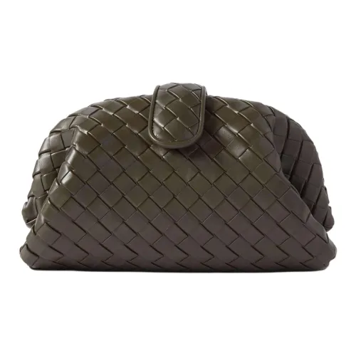 Bottega Veneta Lauren 1980 Кожа Одно плечо Клатч Маленький Женский Армейский зеленый