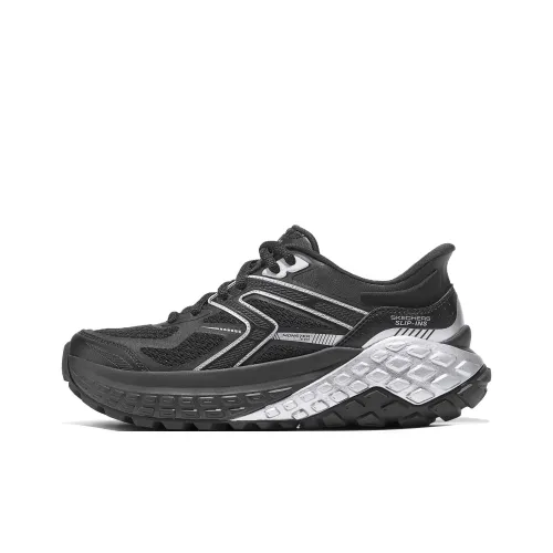 Skechers Monster Low Top Беговые кроссовки Женские Черный Серебряный