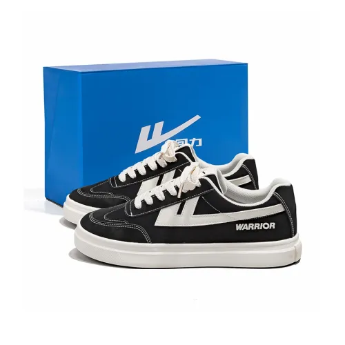 Warrior Low Top Canvas Shoes Black/Beige Men's