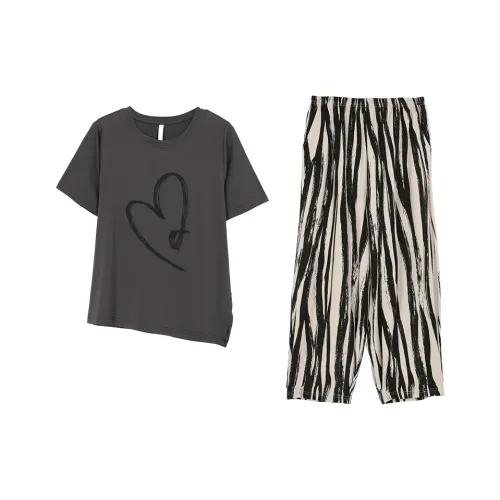 Aannsfam Pajama Комплект Женский Кит Серый