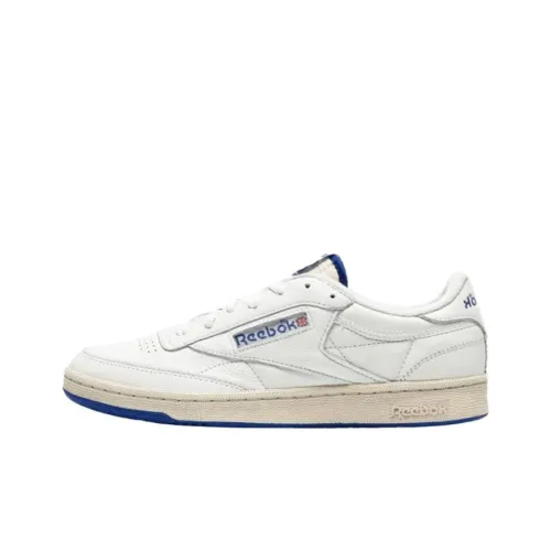 Reebok CLUB C 85 VINTAGE Устойчивые к истиранию низкие кроссовки для скейтбординга Мужские Белые