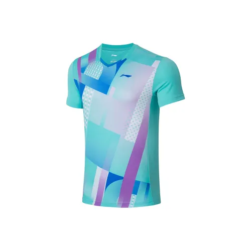 LINING Badminton Series T-Shirt Мужской Неон Нефритовый Зеленый
