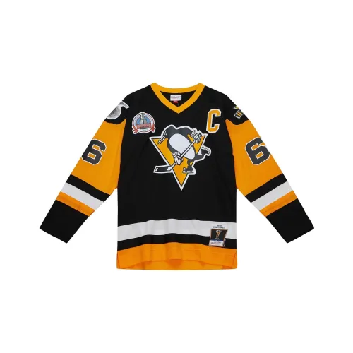 Mitchell Ness Черный Желтый Мужская Футболка