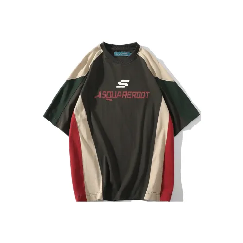 A SQUARE ROOT Черно-серая футболка унисекс T-рубашка