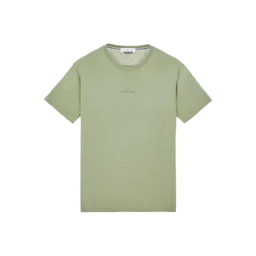 Stone Island Серый Зеленый Мужской T-Рубашки