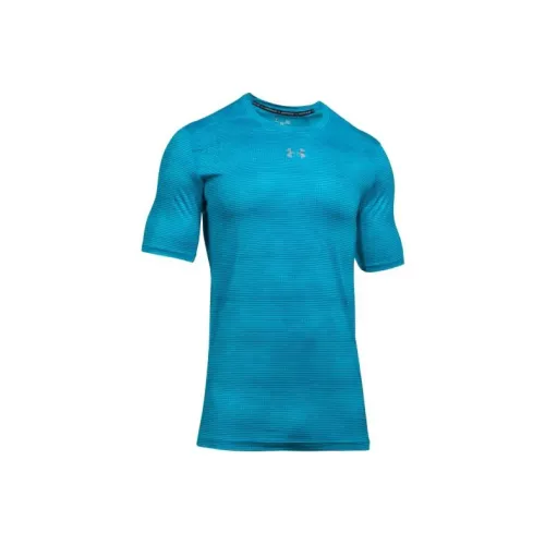Under Armour Blue Men's T-Shirts Уnder Armour Синий Мужской Т-Рубашки
