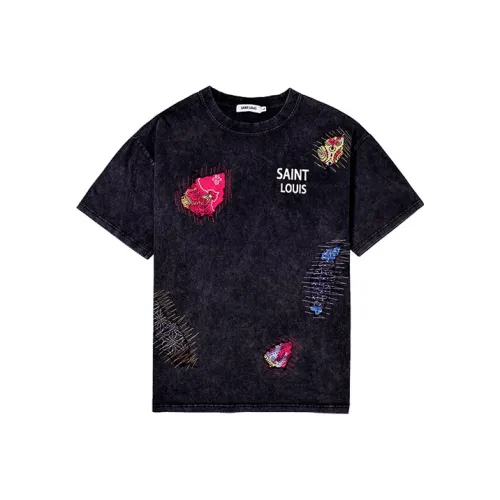 SSSAINT LOUIS Черные Мужские T-Рубашки