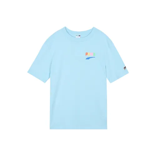 PUMA Небесно-голубой Мужской T-рубашки