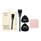 [Основа макияжа комплект] Тональная основа кисть + [Бесплатная встроенная память коробка] Бабочка основа макияжа пуф + плюшевый розовый