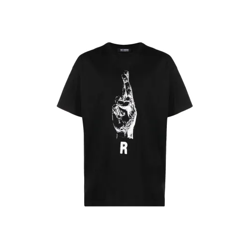 Raf Simons Черные Мужские T-Рубашки