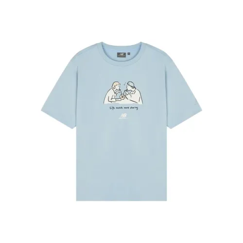 New Balance совместная футболка T Рубашка Unisex Light Синий
