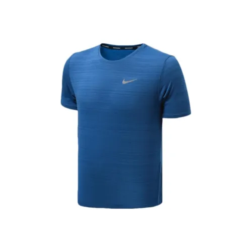 Nike Бег Т-Рубашка Мужская Синяя