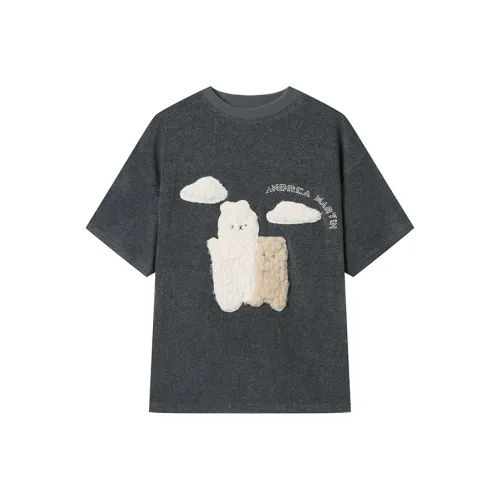 ANDREA MARTIN Серый Унисекс Футболка