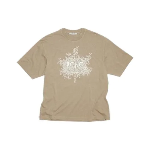 Acne Studios Темно-бежевые Мужские T-рубашки