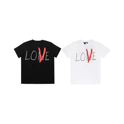 VLONE Big Logo Series 2 шт Черный+Белый Унисекс Т-рубашки