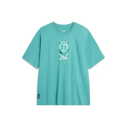 LINING Скейтборд Французский Изумрудно-зеленый Унисекс Футболка