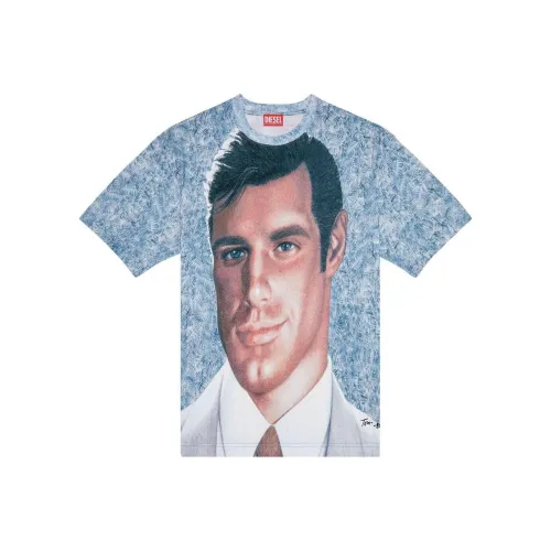 DIESEL Синяя Унисекс Футболка