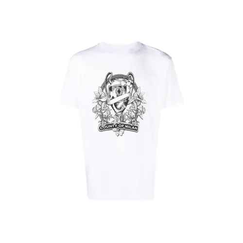 Marcelo Burlon Белая Мужская T-Рубашка