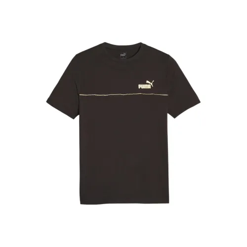 PUMA BASKETBALL POSTERIZE T-рубашка Ess+ Minimal Gold Homme T-рубашка Мужская Черная