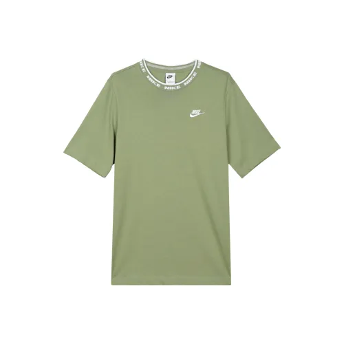 Nike Масляный Зеленый Мужской T-Рубашки