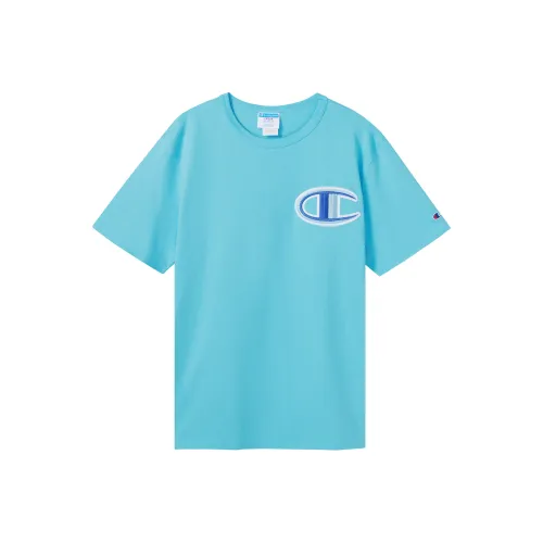 Чемпион Небесно-голубой Унисекс Футболка