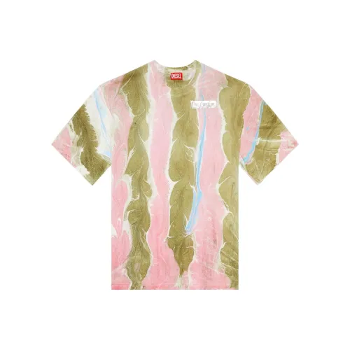 DIESEL Красный зеленый Унисекс T-рубашки