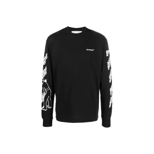 Off Белый FW22 Черный Мужская T-Рубашка