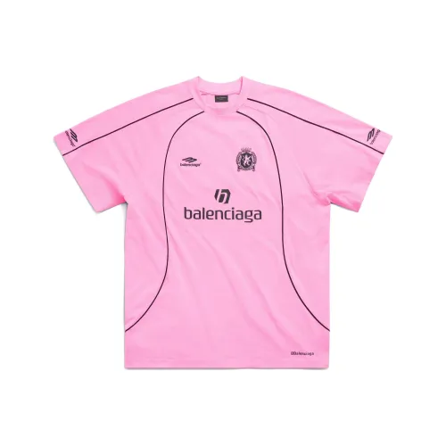 Balenciaga Футбол SS24 T-Shirt Loose Fit Unisex Pink