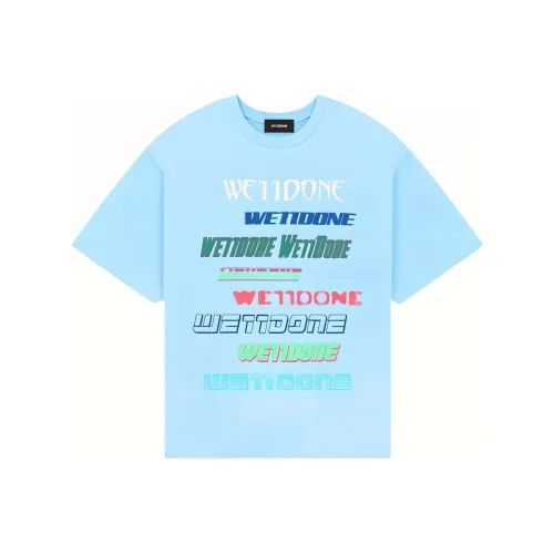 WE11DONE T-Shirt Унисекс Небесно-Синий