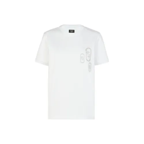 Fendi Белая Мужская T-рубашка