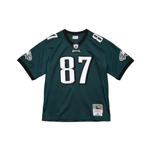 Mitchell Ness Темно-зеленые Мужские T-рубашки