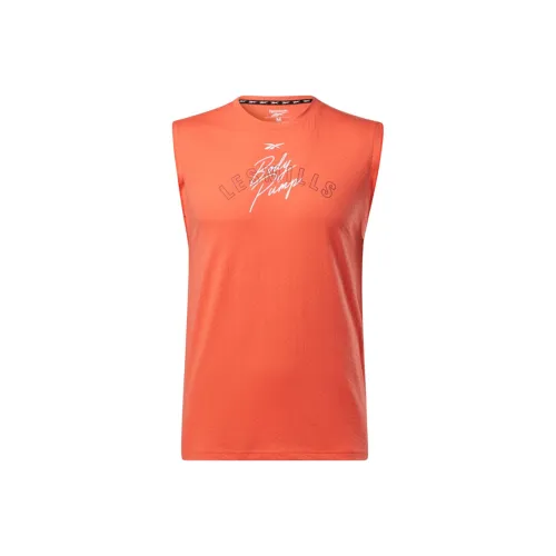 Reebok LM BP Сетка Slvls Tee T Рубашка Мужская Апельсин