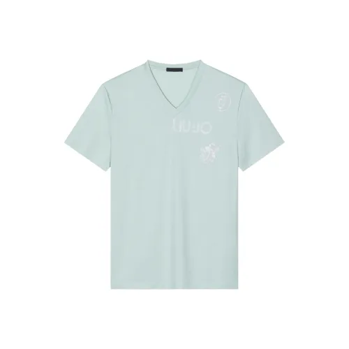 LIU·JO UOMO Светло-зеленая мужская футболка T-рубашка