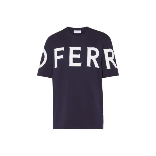 Ferragamo SS24 T Рубашка Мужская Морской Синий