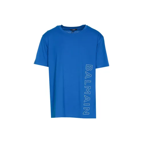 BALMAIN Мужские синие T-рубашки