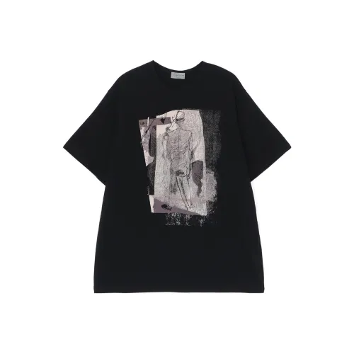 Yohji Yamamoto Черные Мужские T-Рубашки