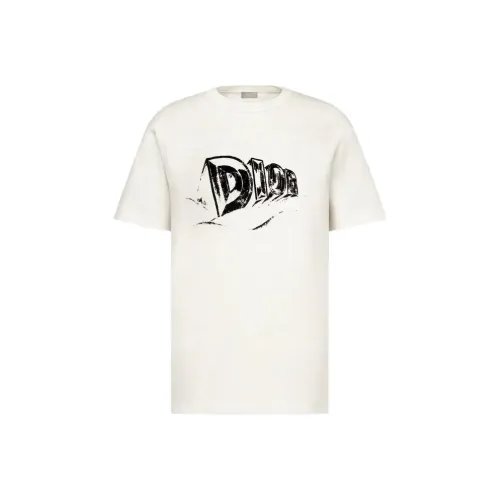 DIOR Quarterly New Products Экрю Мужская T-рубашка